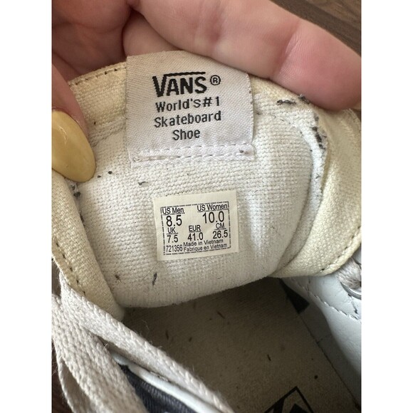 Vans High Top Sneakers Women's Size 10 Men's Size 8.5 Navy Shoes - Picture 9 of 10